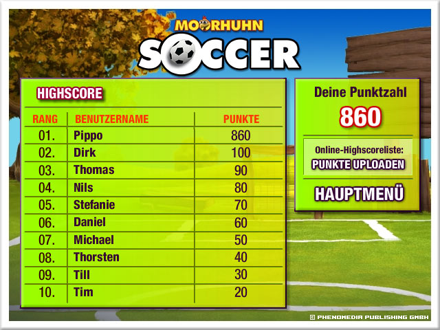 Скриншот из игры Moorhuhn Soccer - 6