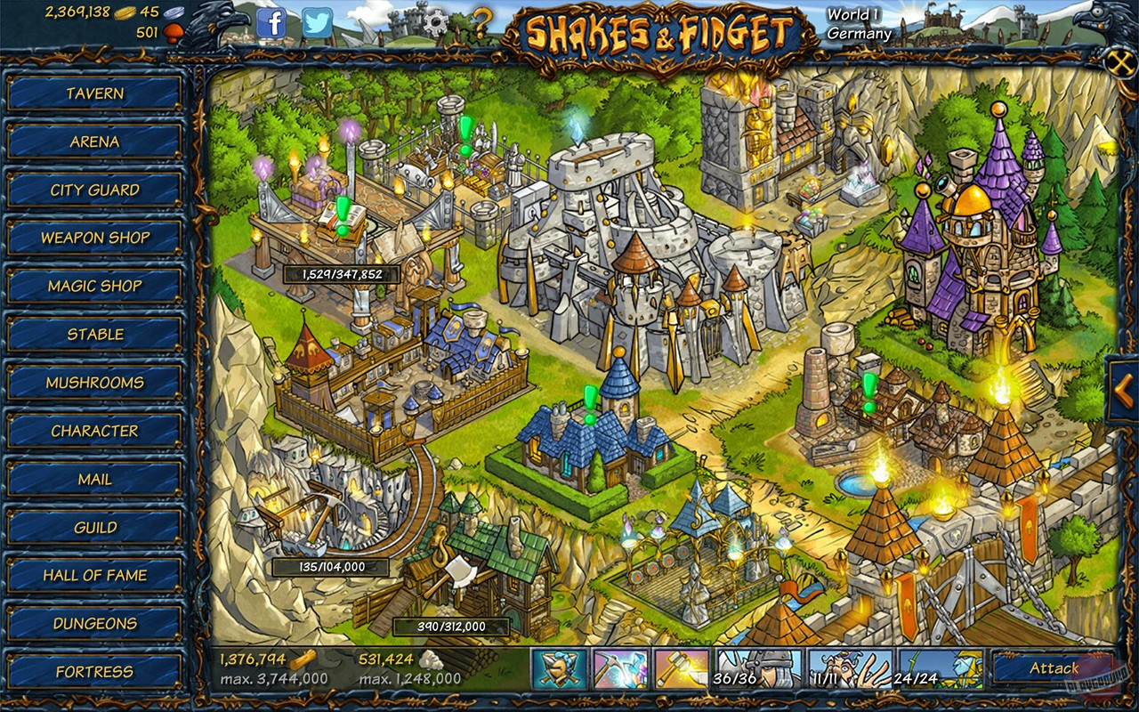 Скриншот из игры Shakes and Fidget - 5