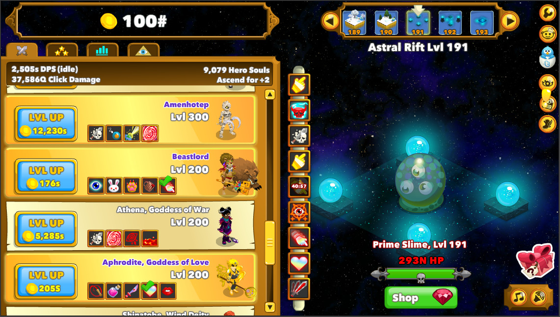 Скриншот из игры Clicker Heroes - 1