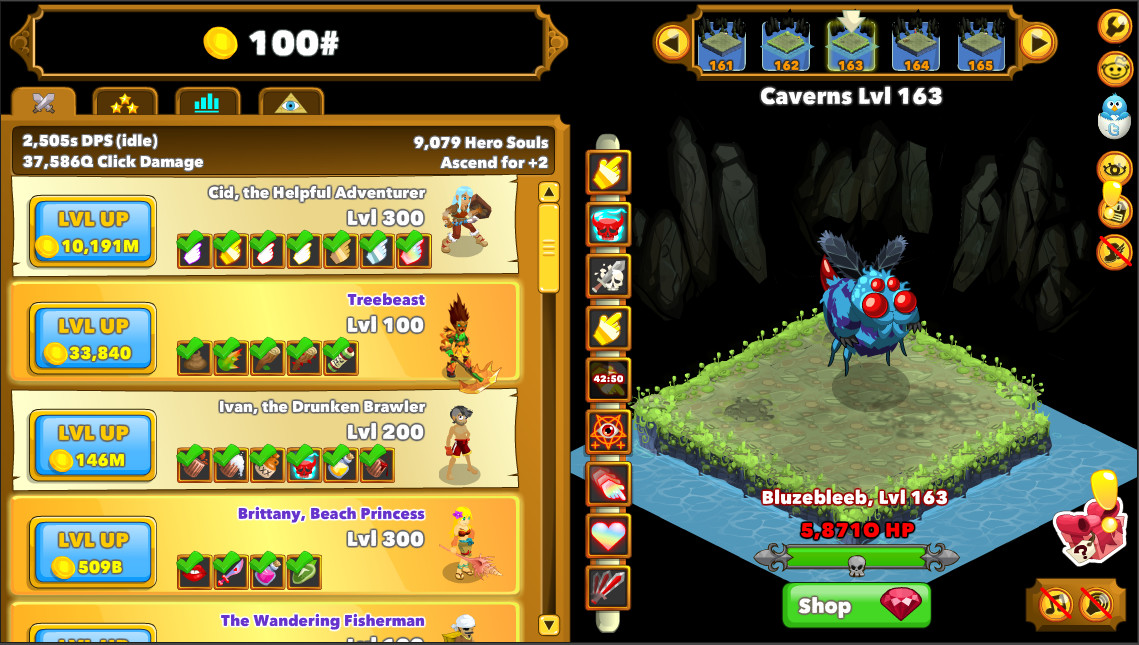 Скриншот из игры Clicker Heroes - 20