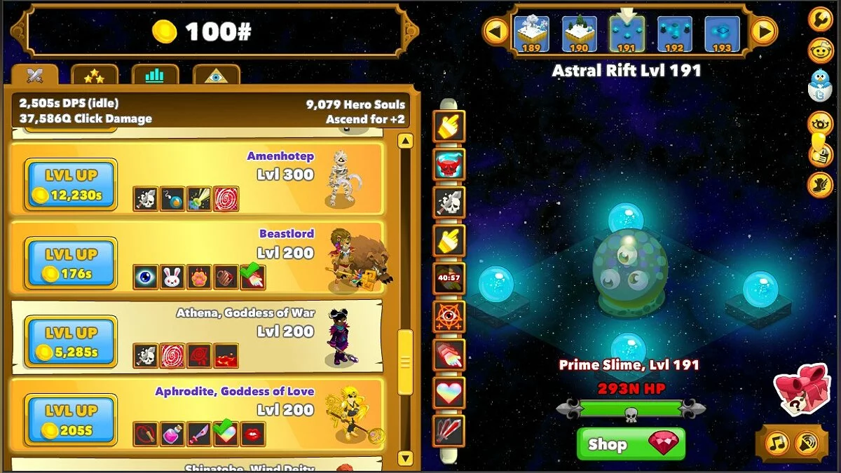 Скриншот из игры Clicker Heroes - 19