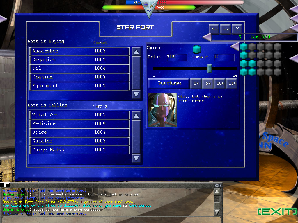 Скриншот из игры Starport: Galactic Empires - 20