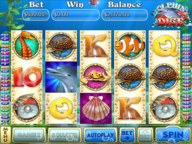 Скриншот из игры Dolphins Dice Slots - 3