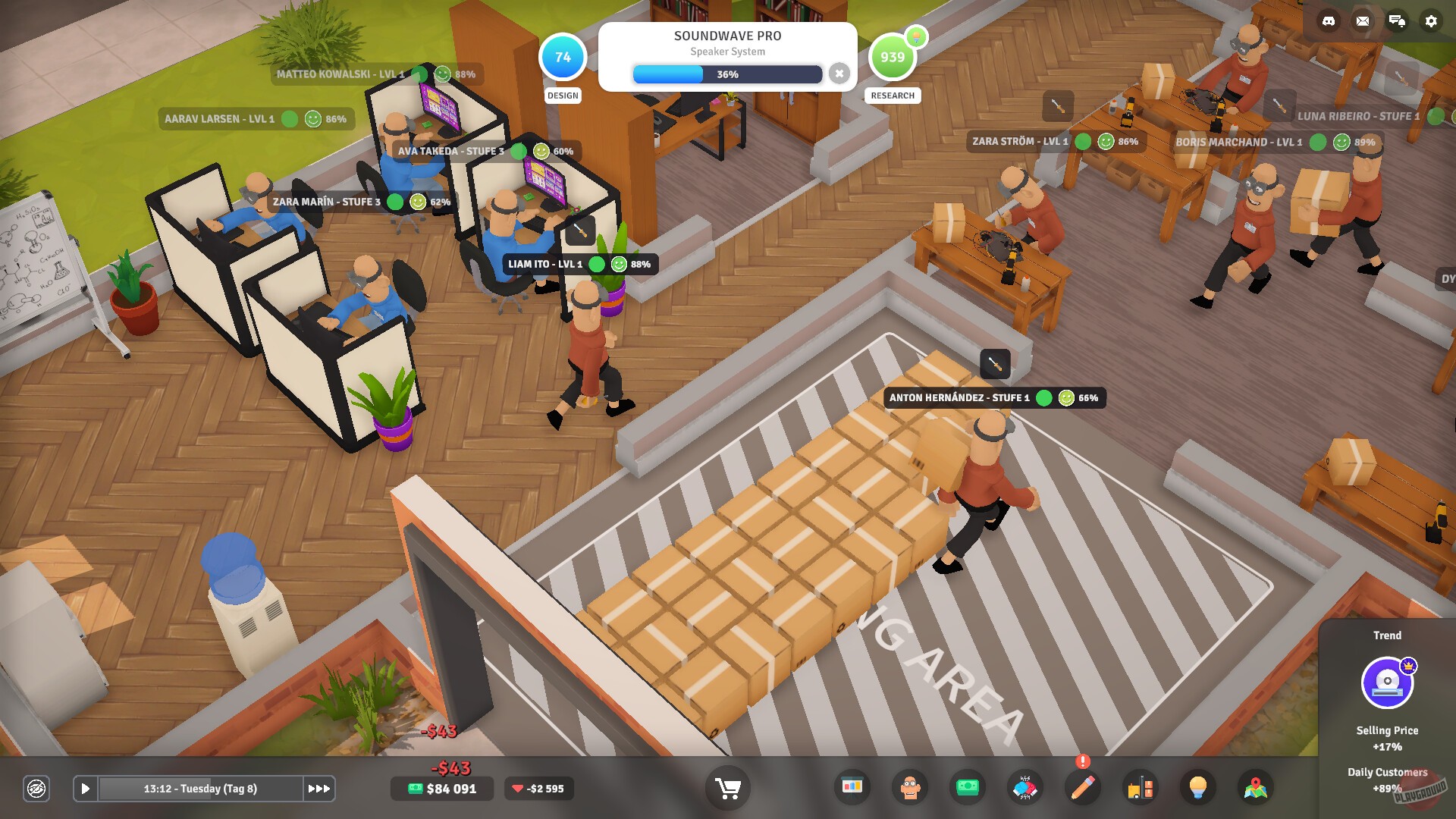 Скриншот из игры E-Startup 2: Business Tycoon - 4