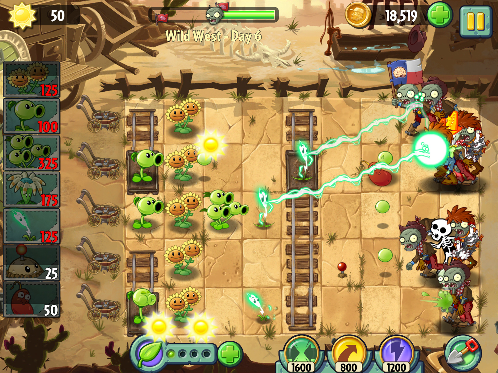 Скриншот из игры Plants vs. Zombies 2: It's About Time - 69
