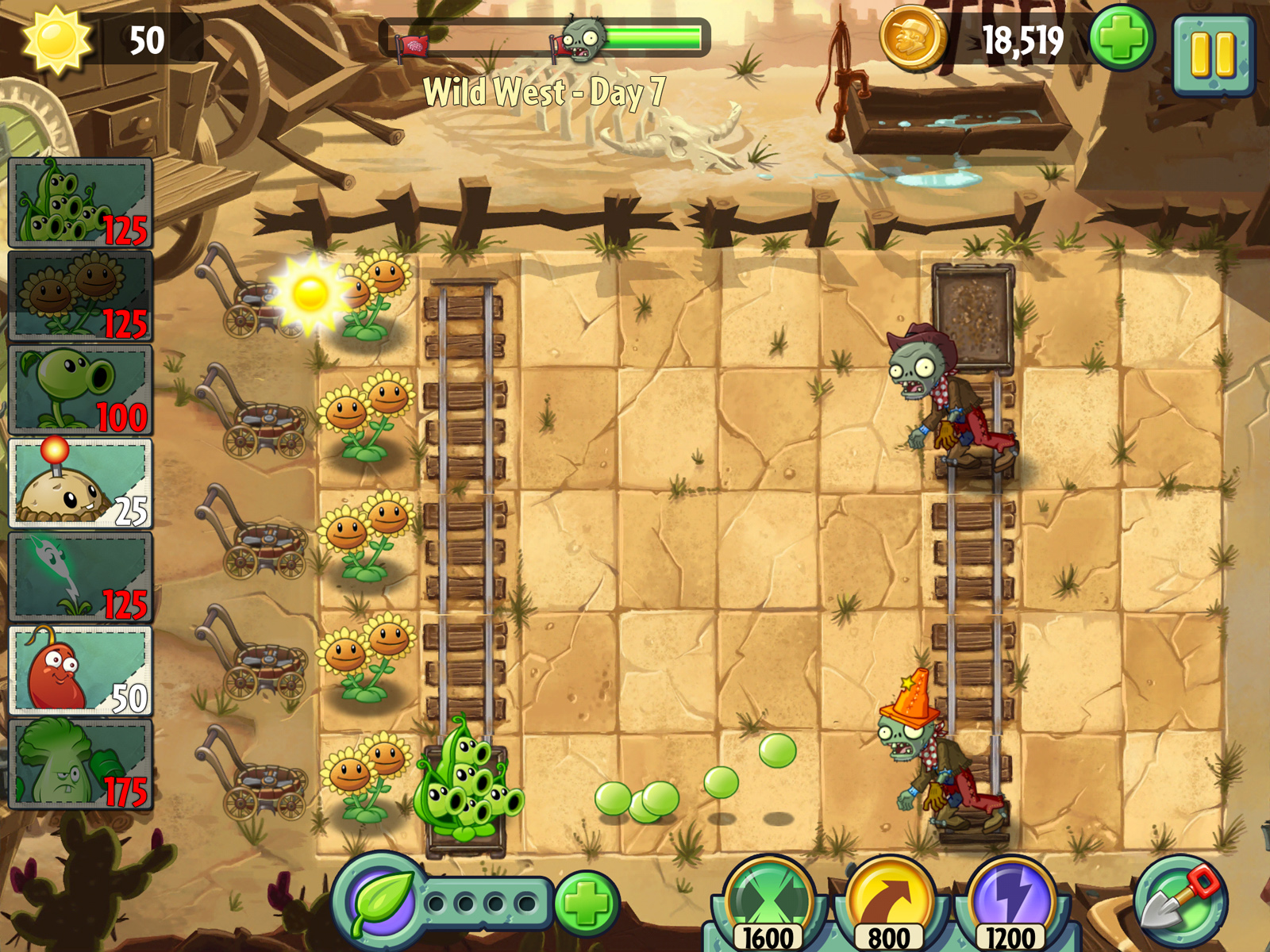 Скриншот из игры Plants vs. Zombies 2: It's About Time - 63