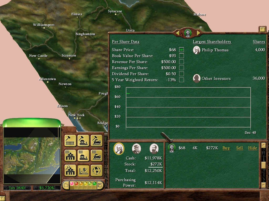Скриншот из игры Railroad Tycoon 3 - 15