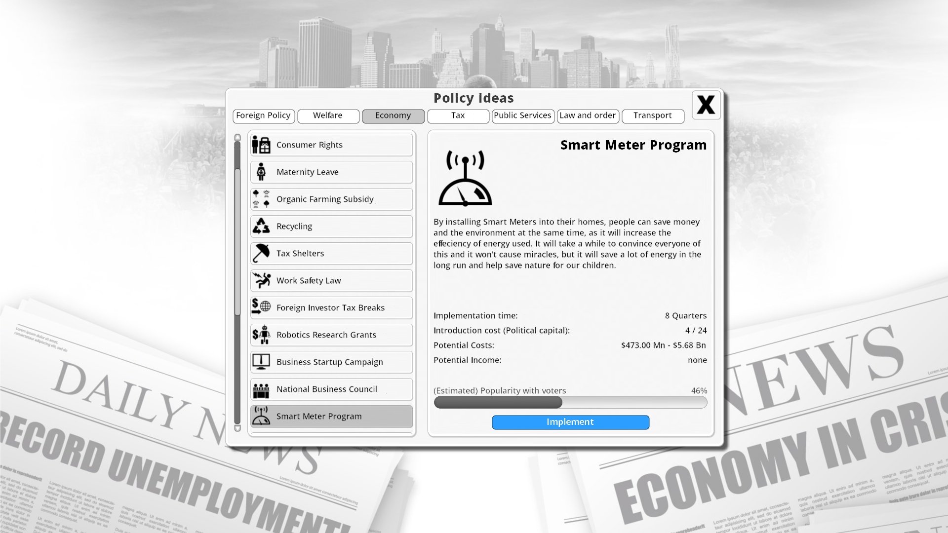 Скриншот из игры Democracy 3: Social Engineering - 3