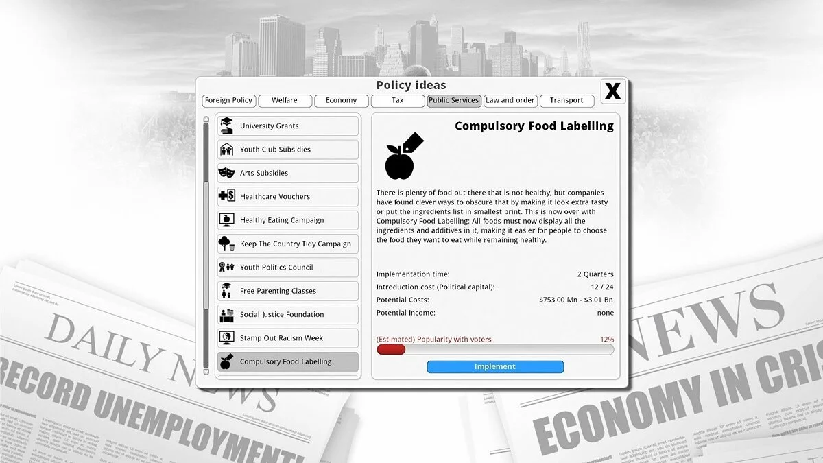 Скриншот из игры Democracy 3: Social Engineering - 2