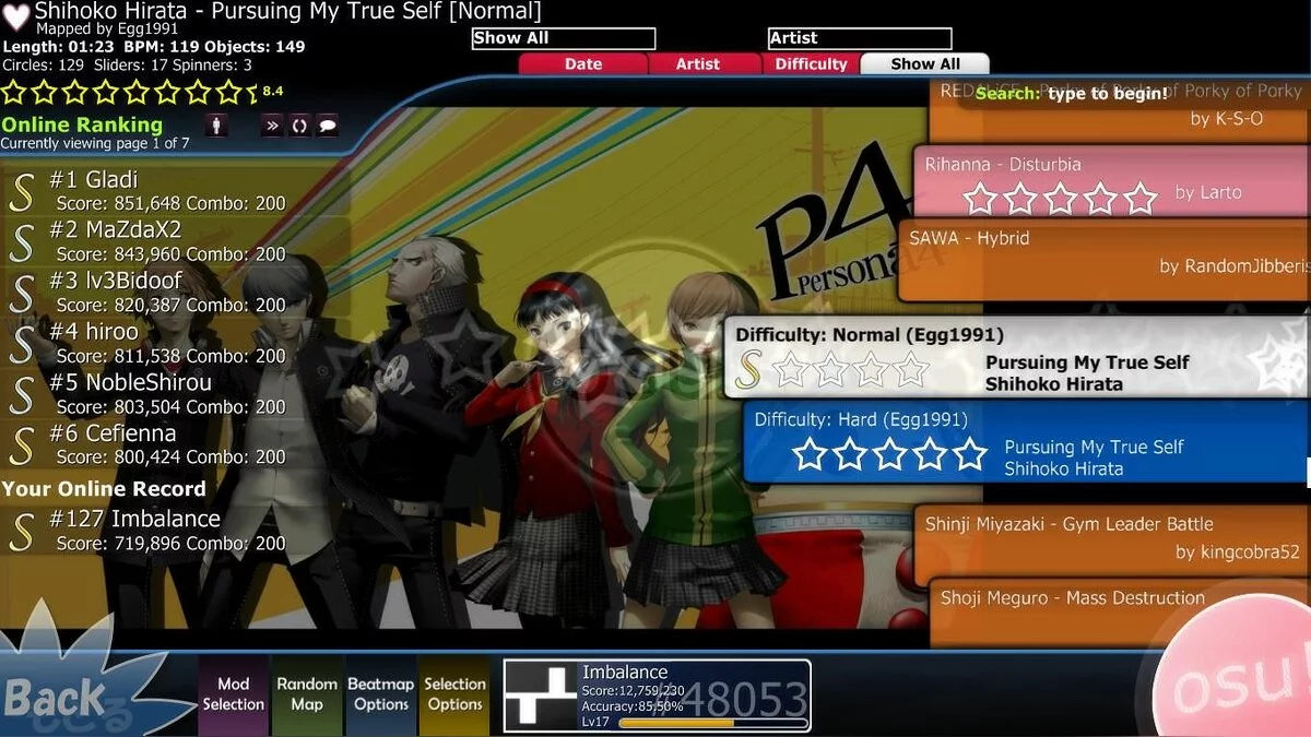 Скриншот из игры Osu! - 3