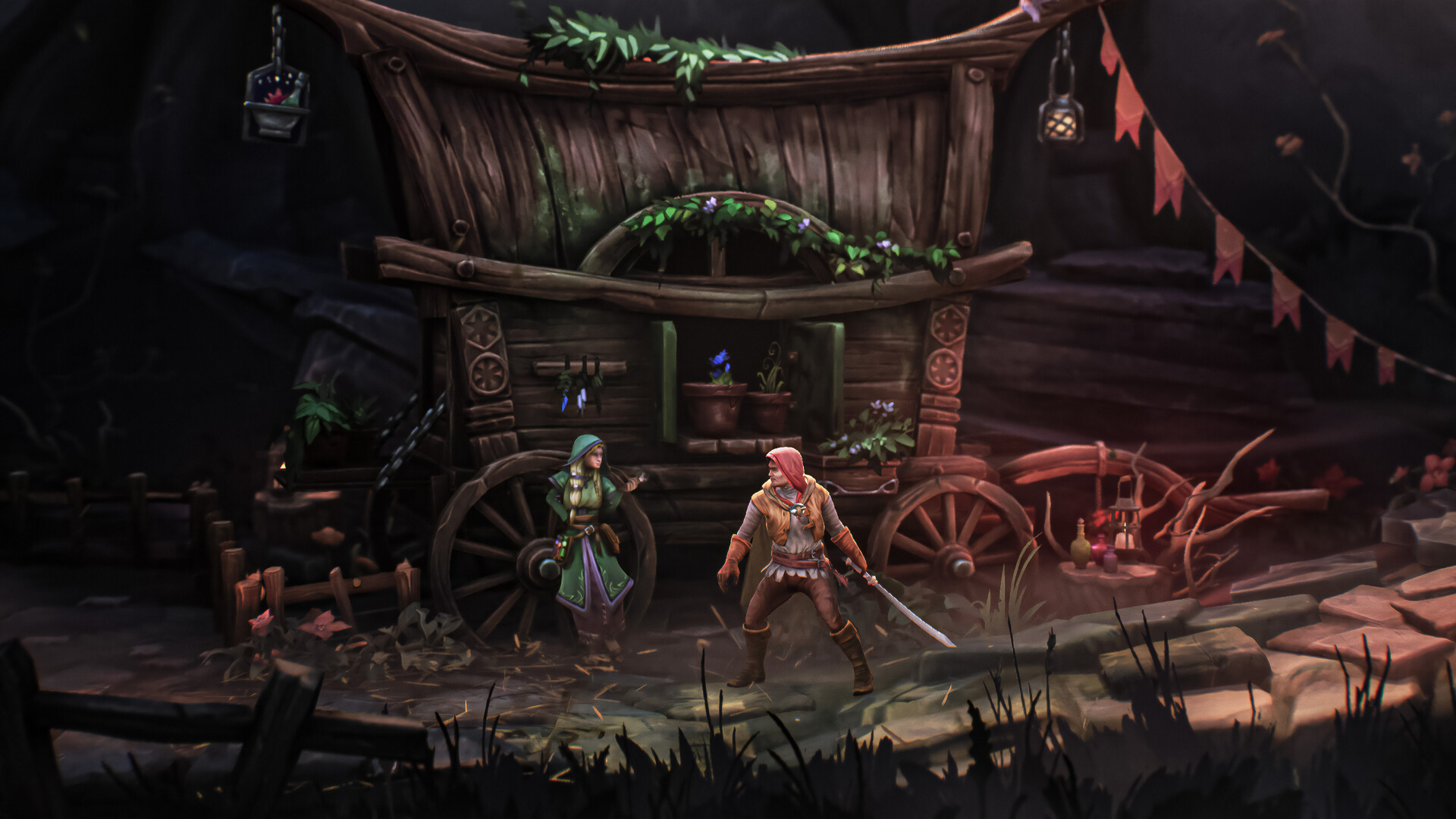 Скриншот из игры Mandragora: Whispers of the Witch Tree - 4