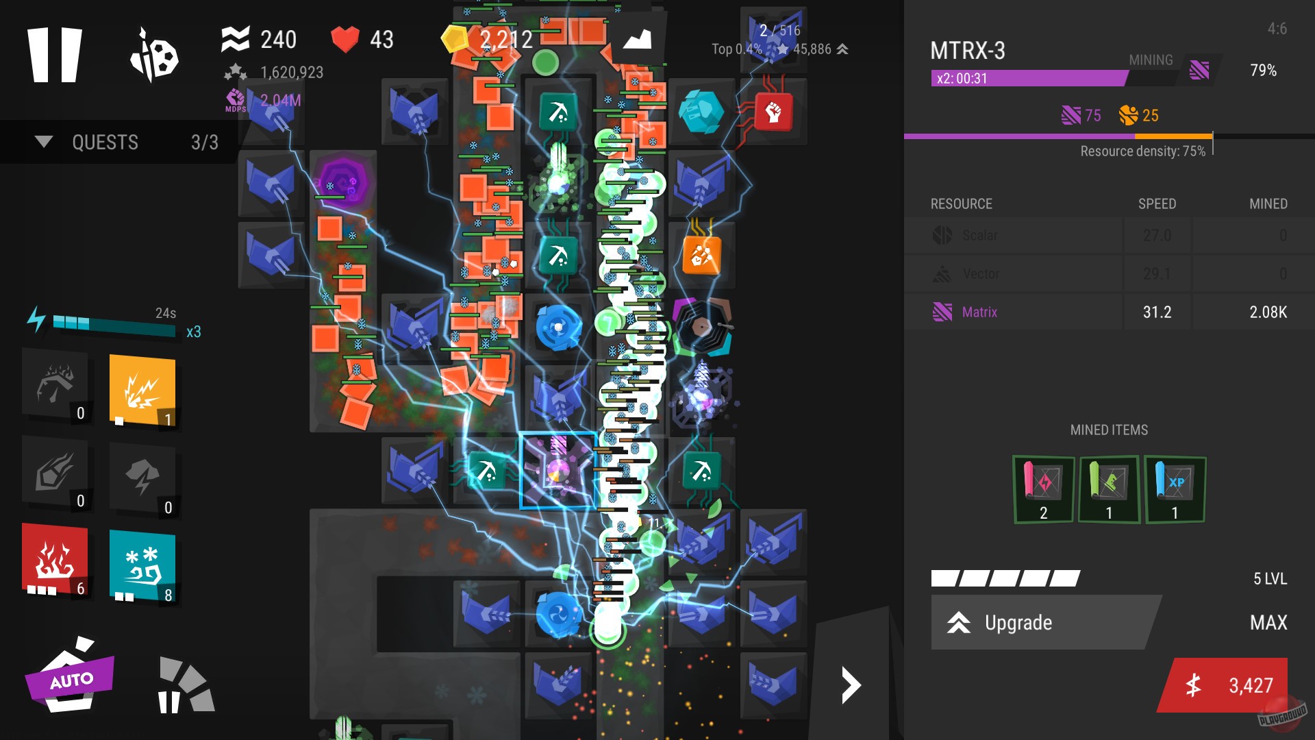 Скриншот из игры Infinitode 2 - Infinite Tower Defense - 3