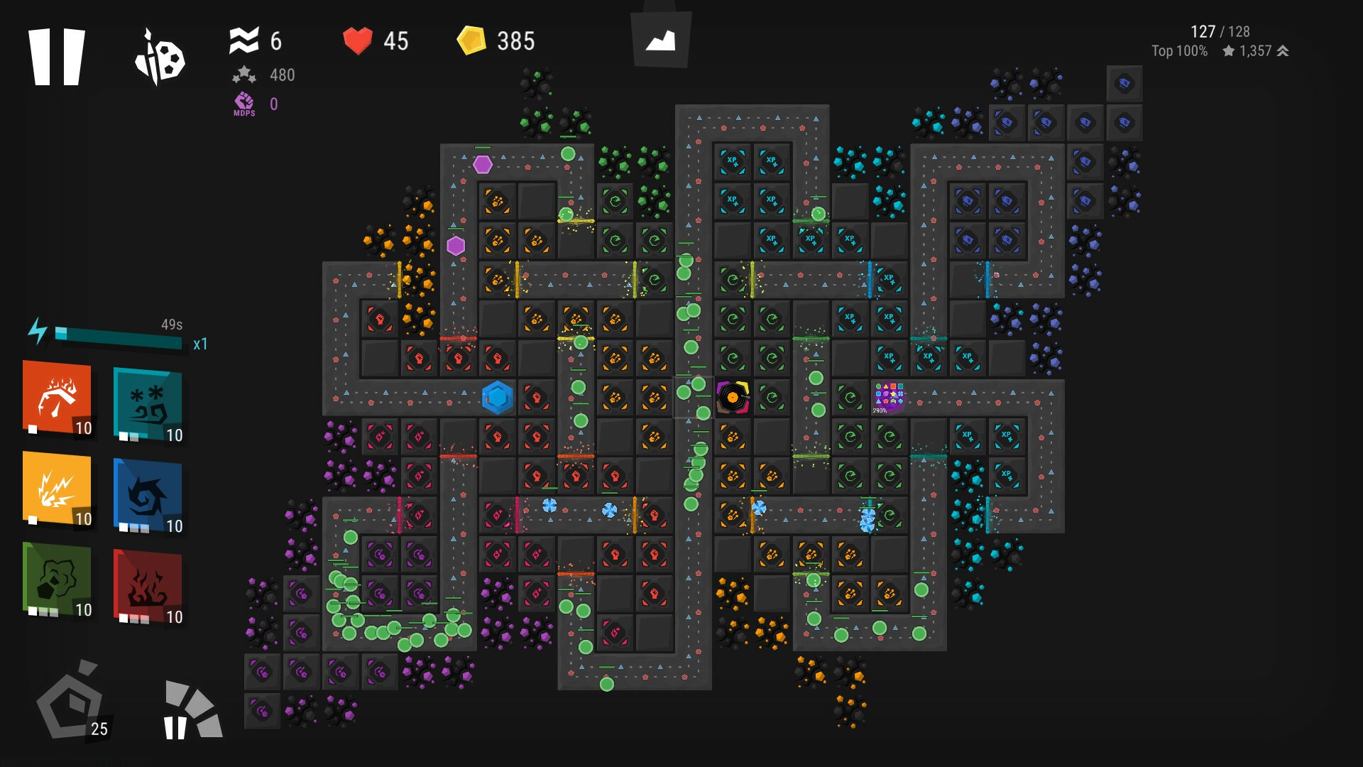 Скриншот из игры Infinitode 2 - Infinite Tower Defense - 17