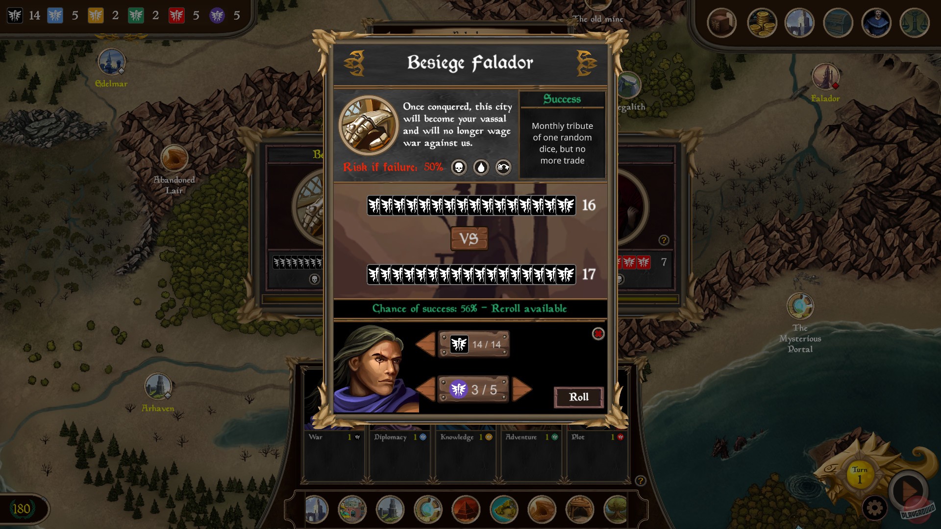 Скриншот из игры Silmaris: Dice Kingdom - 3