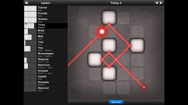 Скриншот из игры Lazors - 2