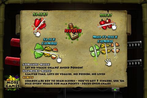 Скриншот из игры Veggie Samurai - 1