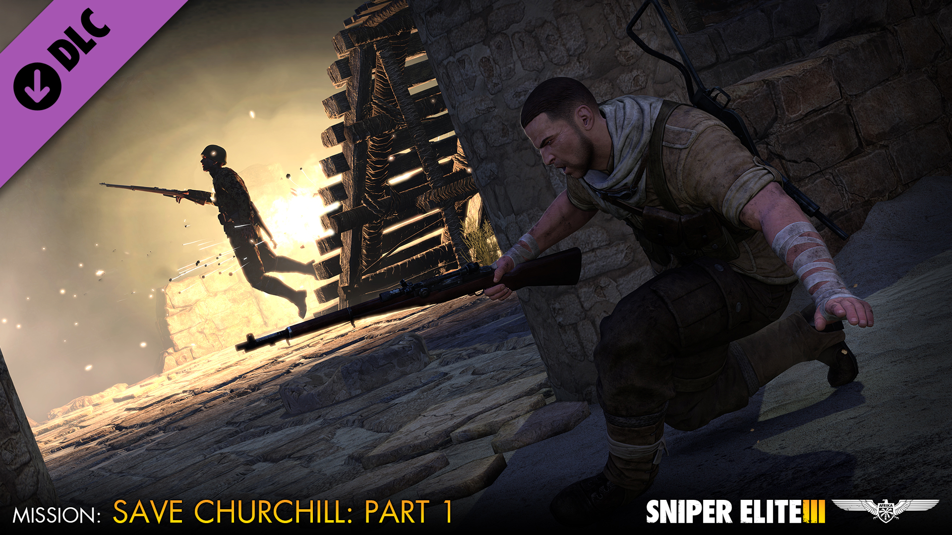 Скриншот из игры Sniper Elite III - Save Churchill Part 1: In Shadows - 1