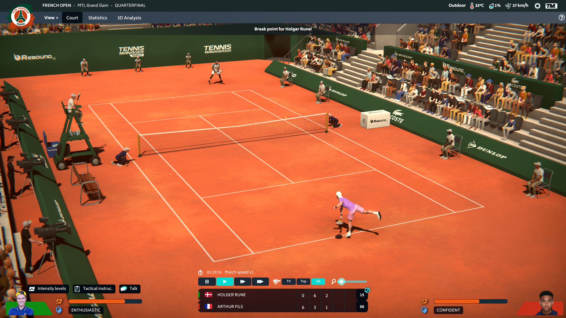 Скриншот из игры Tennis Manager 2022 - 15