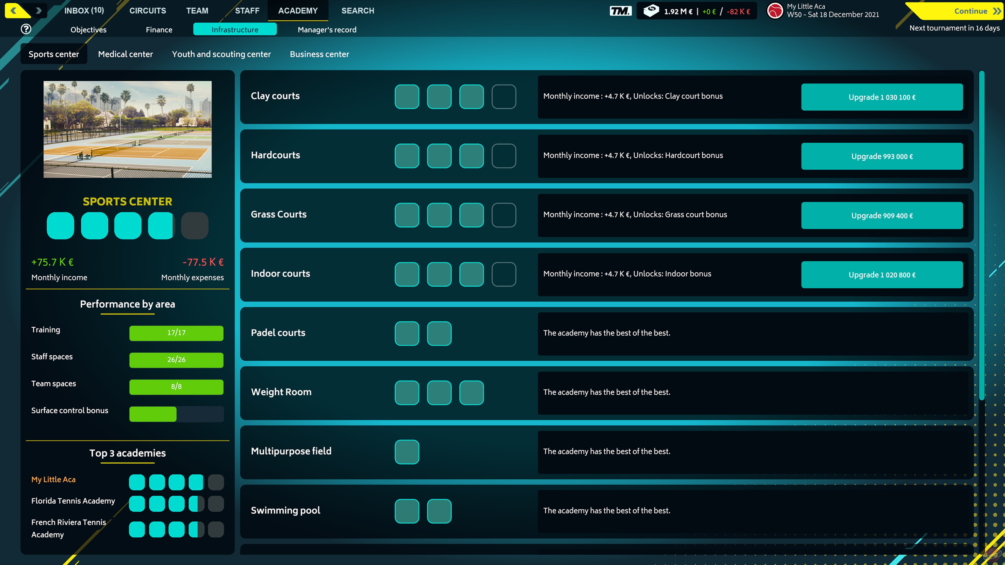 Скриншот из игры Tennis Manager 2022 - 20
