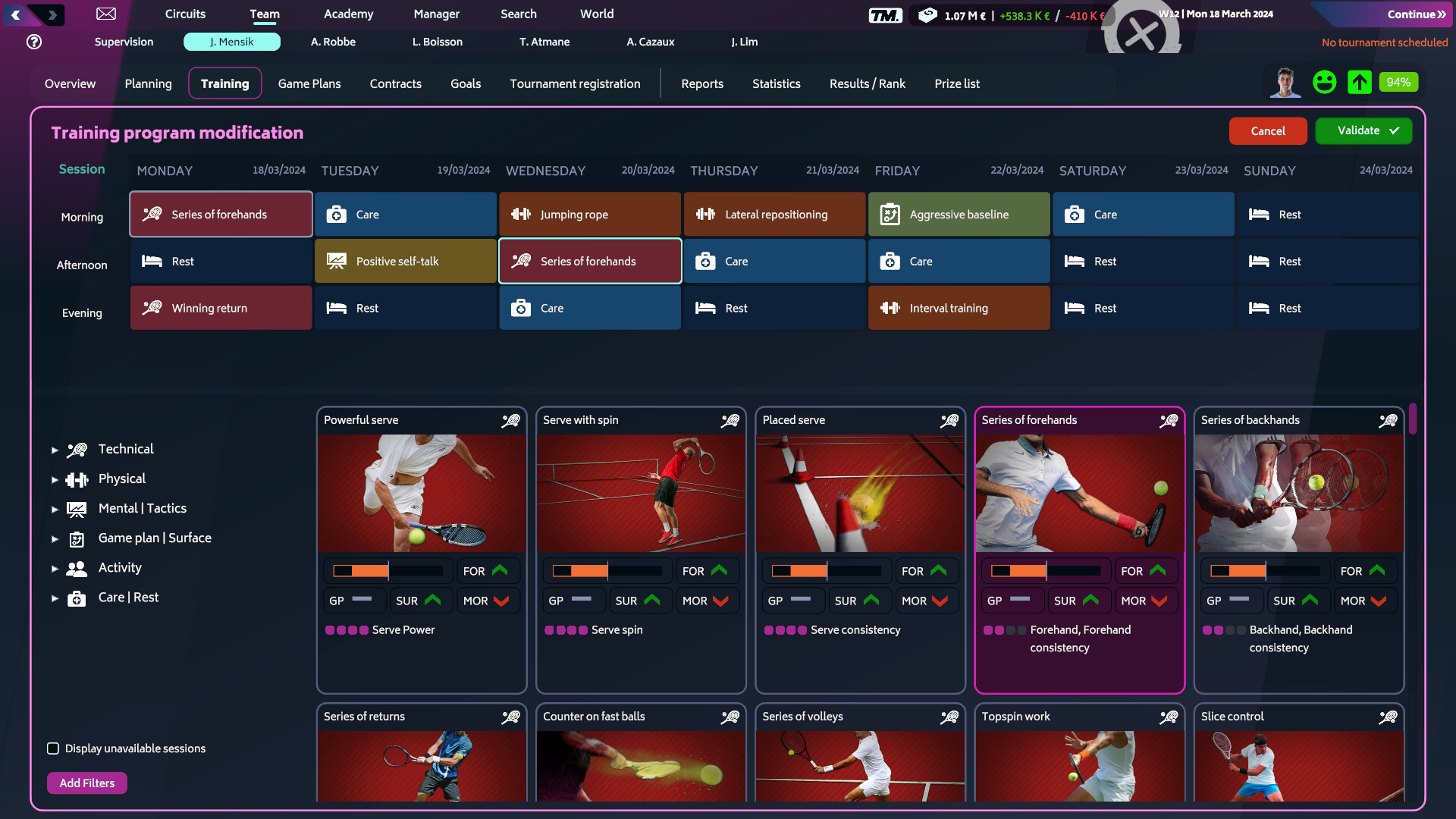 Скриншот из игры Tennis Manager 2024 - 15