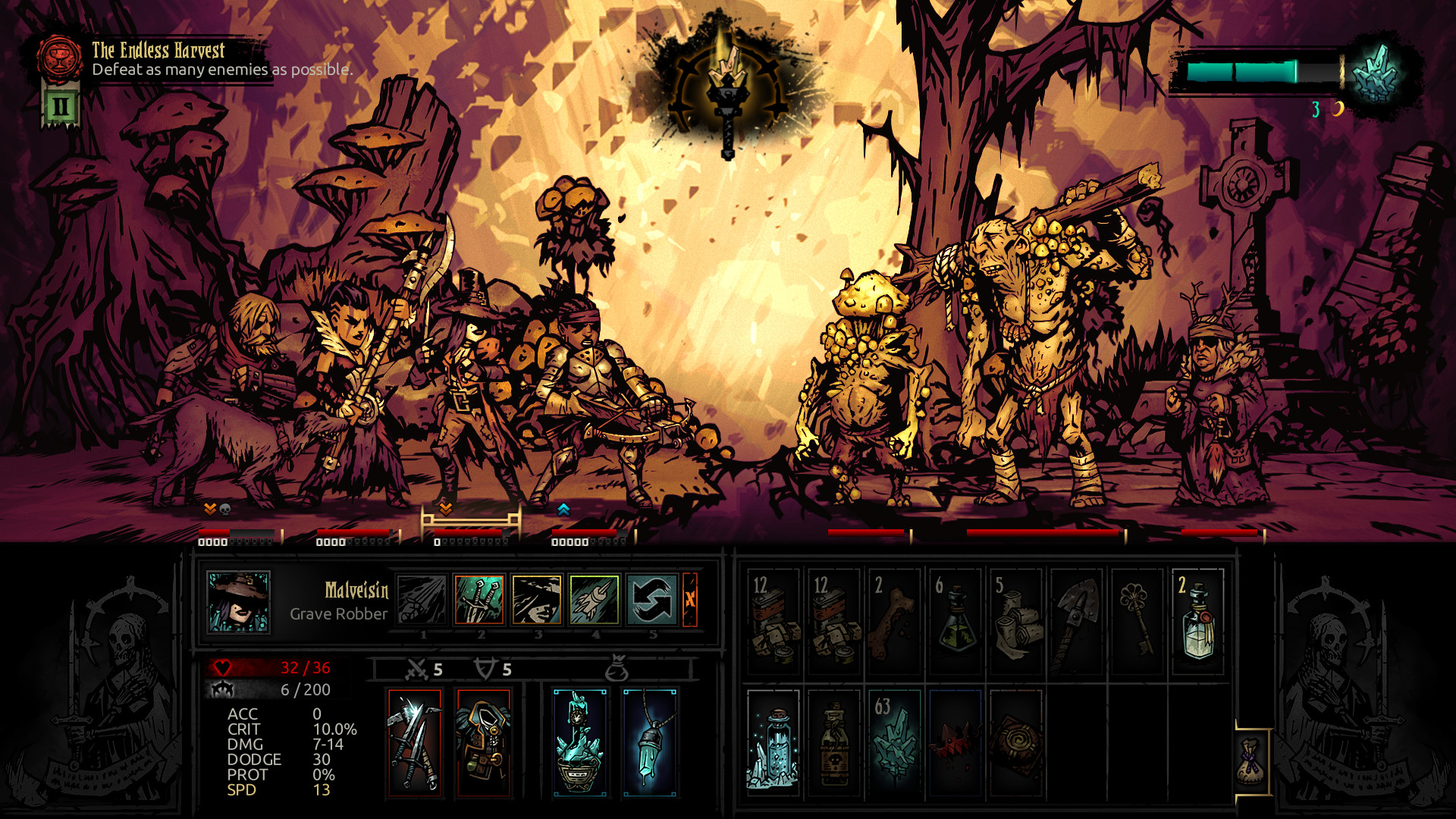 Скриншот из игры Darkest Dungeon: The Color of Madness - 4