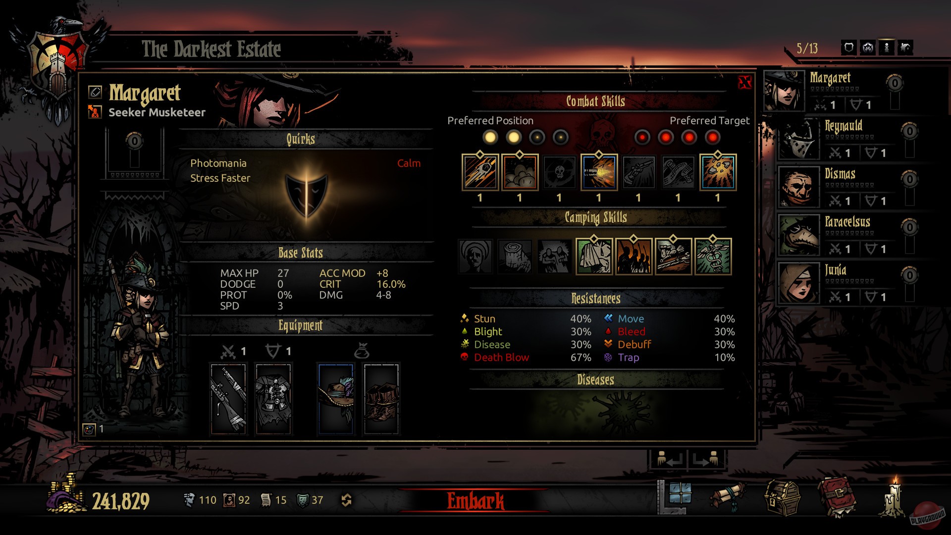 Скриншот из игры Darkest Dungeon - 124