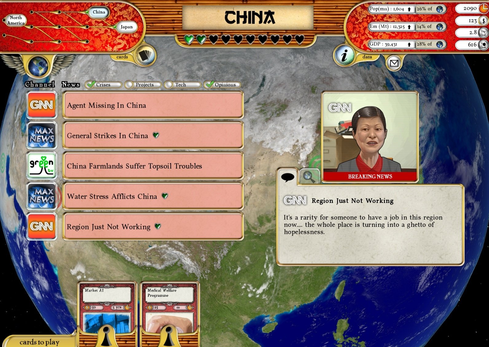 Скриншот из игры Fate of the World - 3