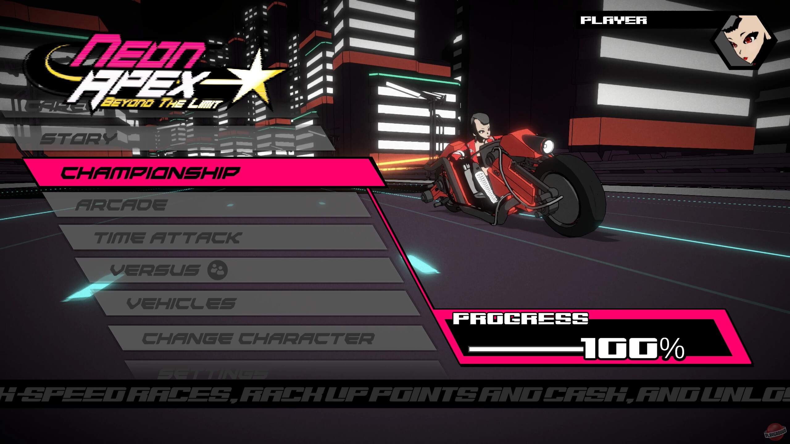Скриншот из игры Neon Apex: Beyond the Limit - 1