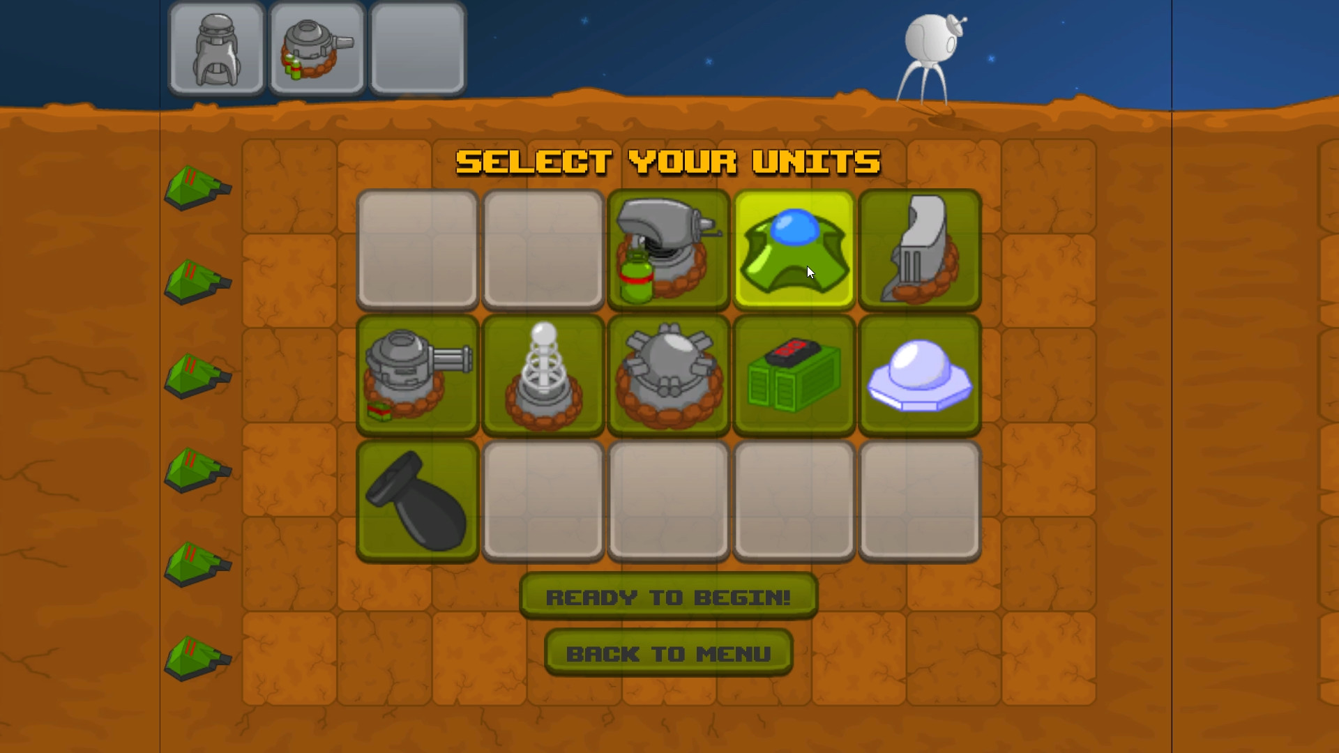 Скриншот из игры Martians Vs Robots - 2