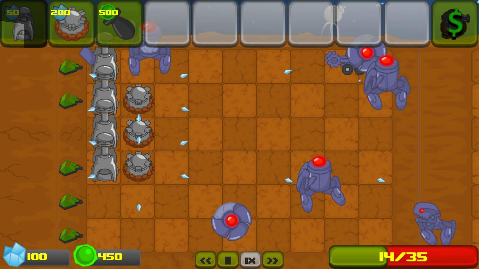 Скриншот из игры Martians Vs Robots - 3