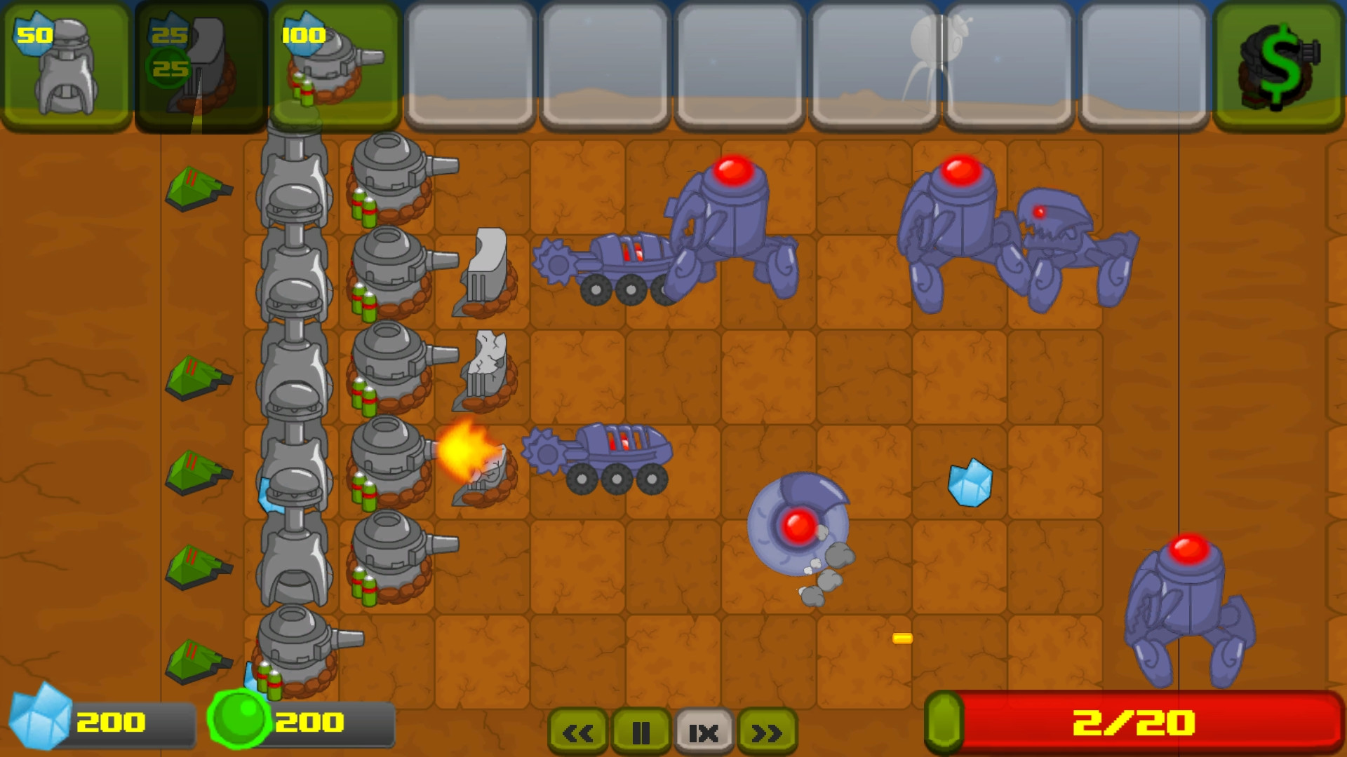 Скриншот из игры Martians Vs Robots - 7