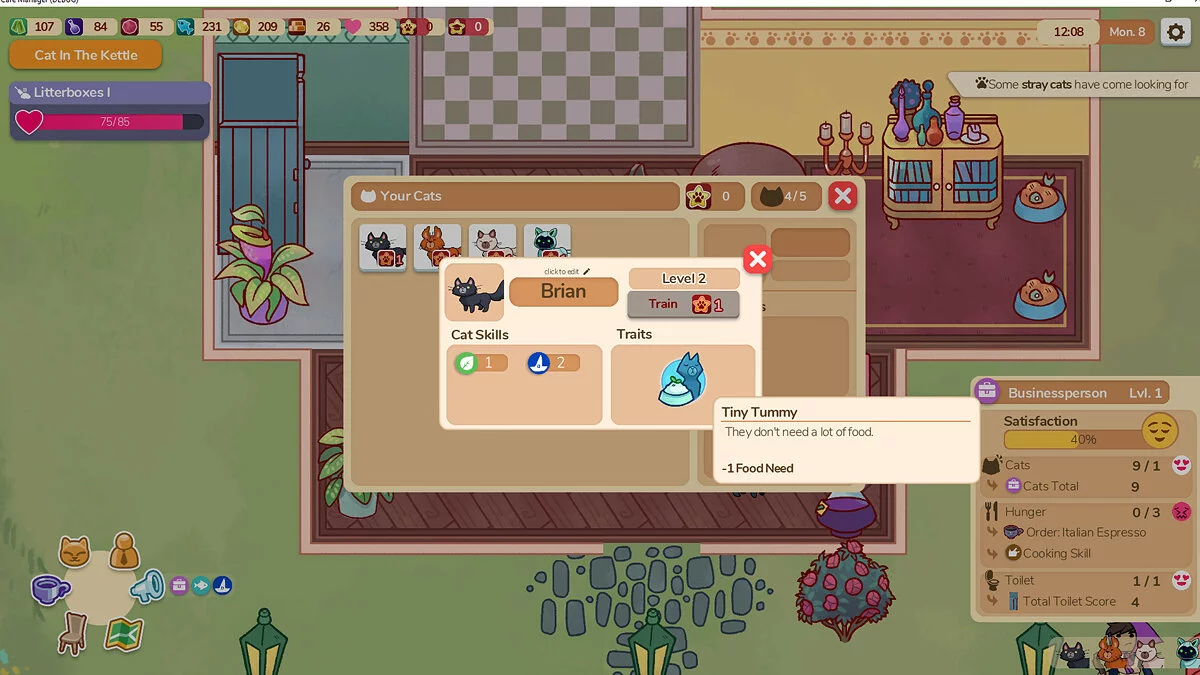 Скриншот из игры Cat Cafe Manager - 6