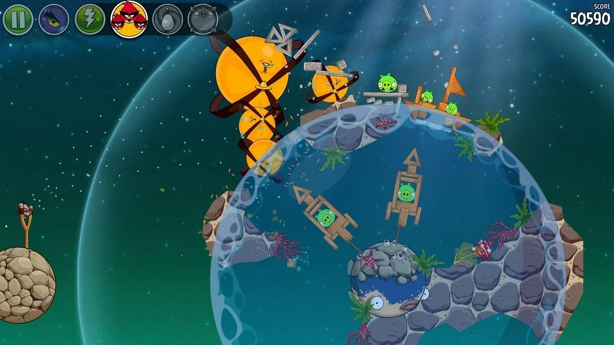 Скриншот из игры Angry Birds Space - 21