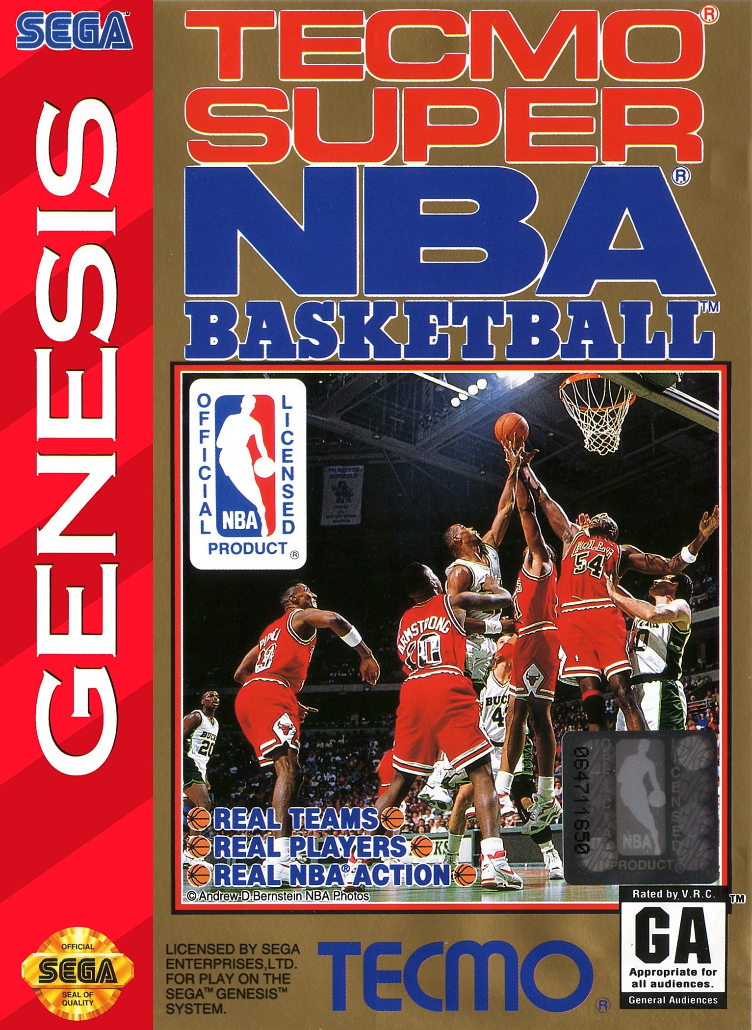 Обложка игры Tecmo Super NBA Basketball