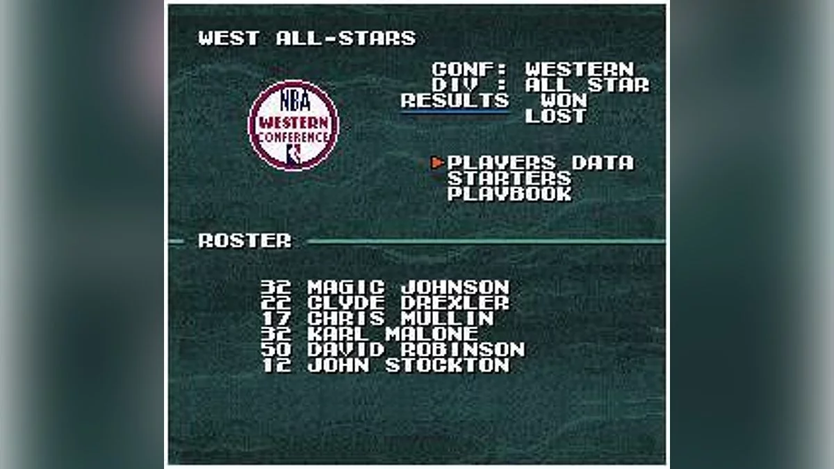 Скриншот из игры Tecmo Super NBA Basketball - 2