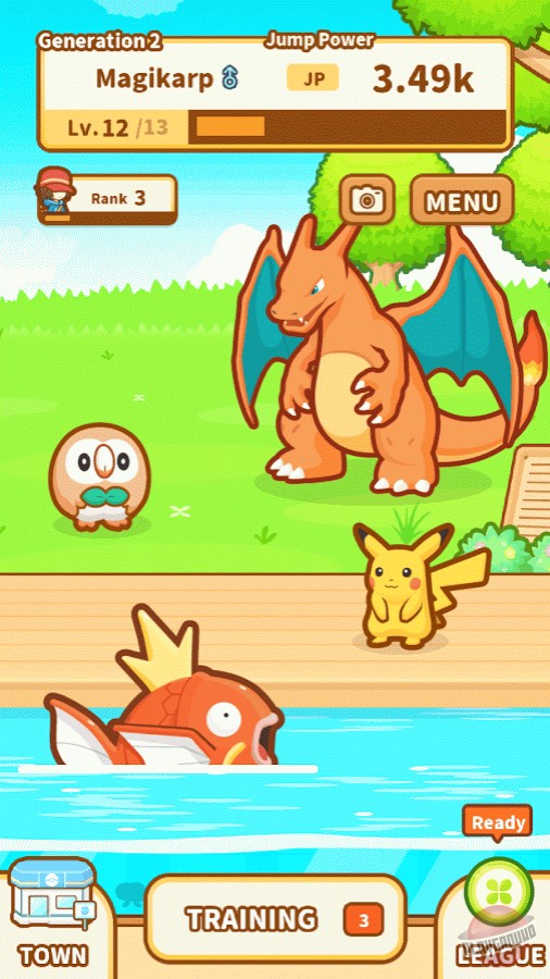 Скриншот из игры Pokemon: Magikarp Jump - 2