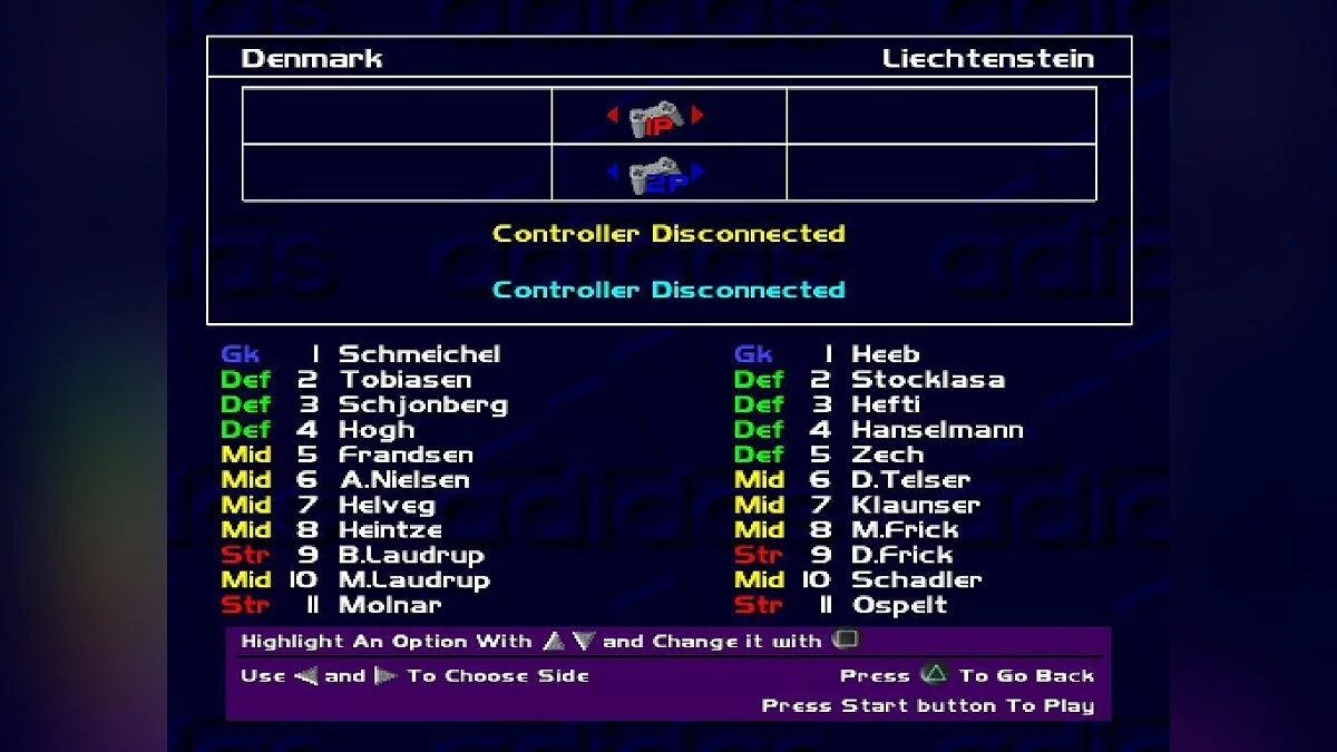 Скриншот из игры Adidas Power Soccer 98 - 7