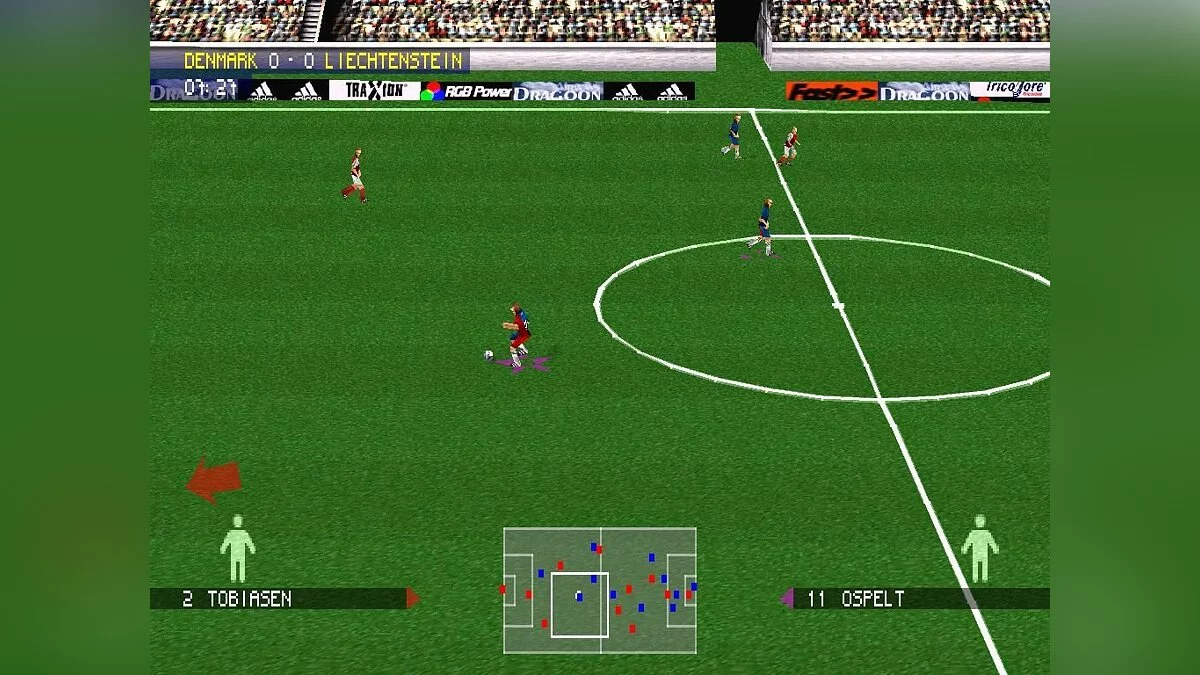 Скриншот из игры Adidas Power Soccer 98 - 2