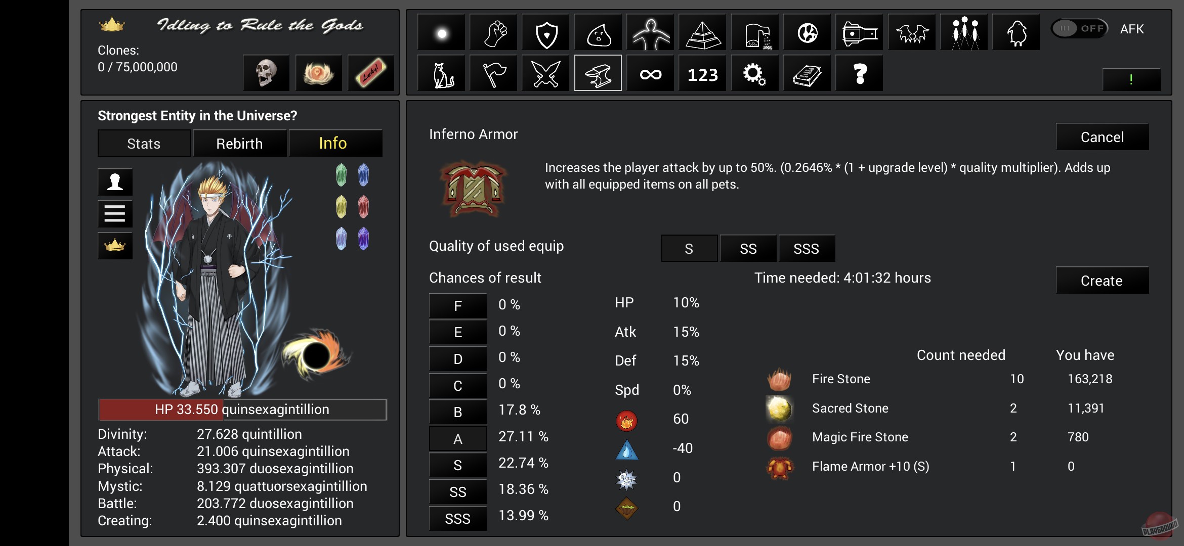 Скриншот из игры Idling to Rule the Gods - 17
