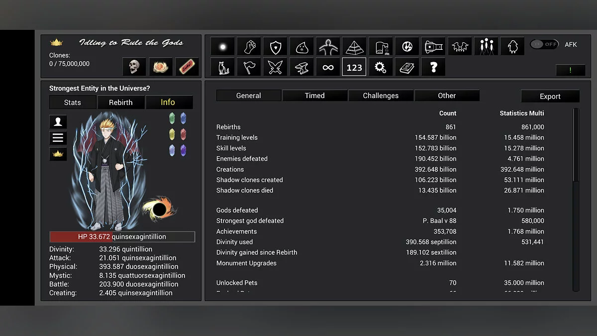 Скриншот из игры Idling to Rule the Gods - 26