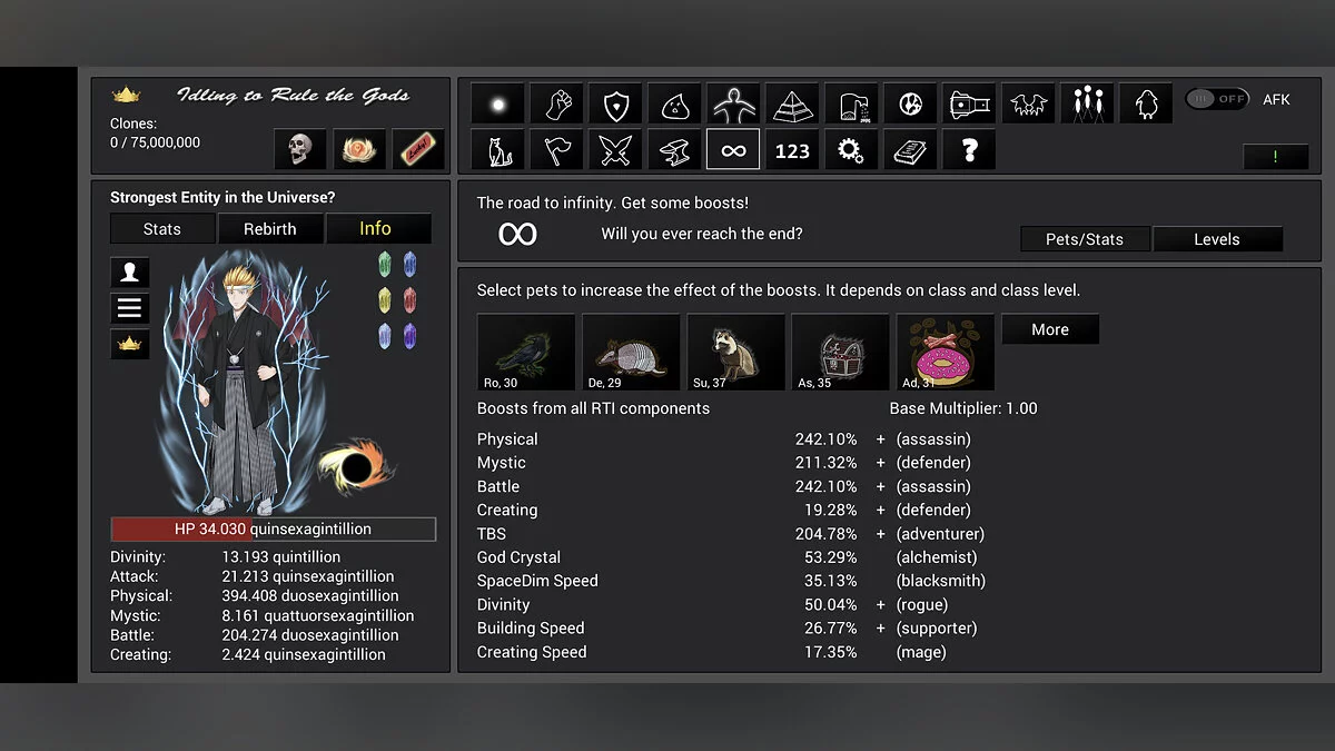 Скриншот из игры Idling to Rule the Gods - 14