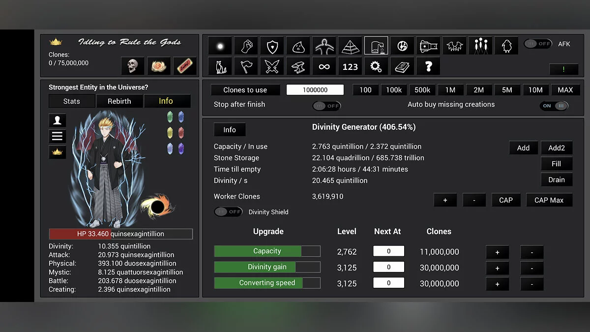 Скриншот из игры Idling to Rule the Gods - 12