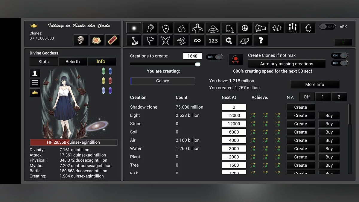 Скриншот из игры Idling to Rule the Gods - 6