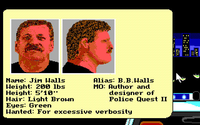 Скриншот из игры Police Quest 2: The Vengeance - 8