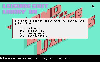 Скриншот из игры Leisure Suit Larry in the Land of the Lounge Lizards - 20