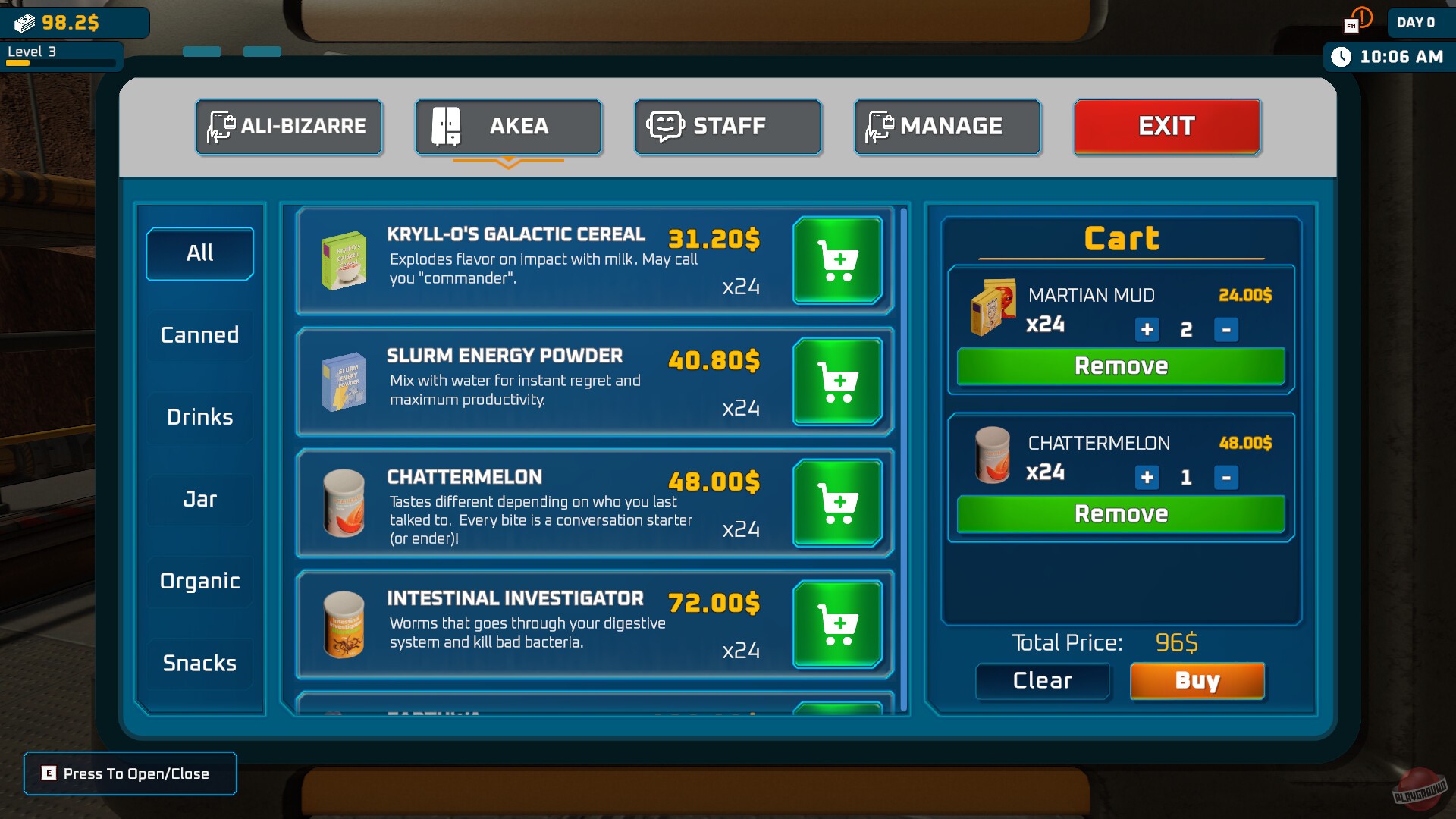 Скриншот из игры Alien Market Simulator - 1
