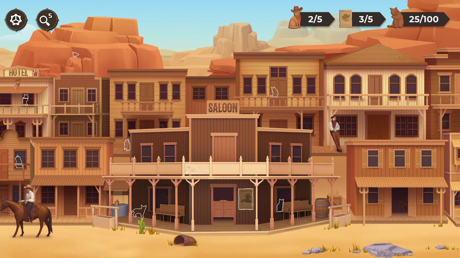 Скриншот из игры Cat Search In The Wild West - 9