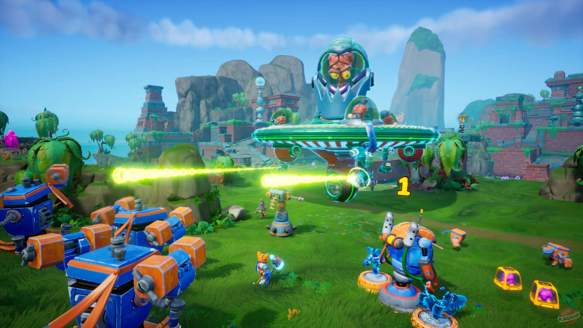 Скриншот из игры Chip 'n Clawz vs. The Brainioids - 15