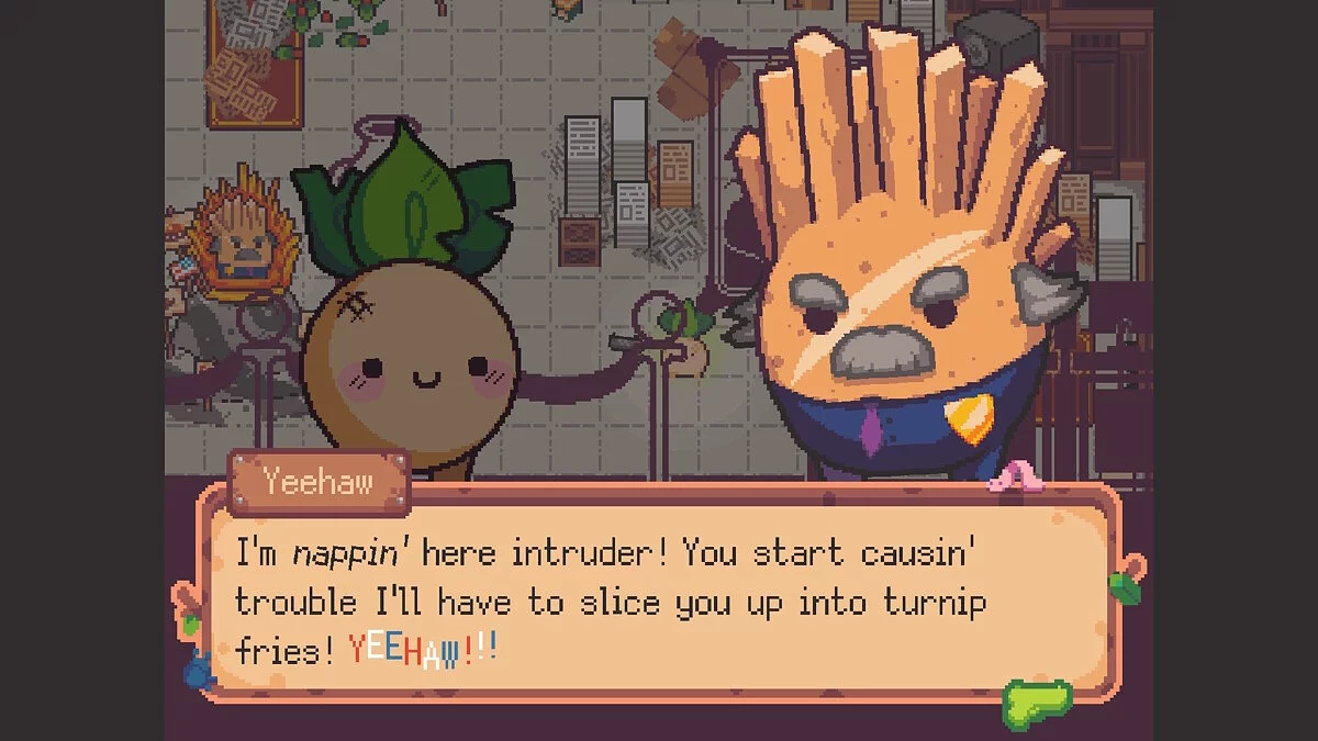 Скриншот из игры Turnip Boy Robs a Bank - 20