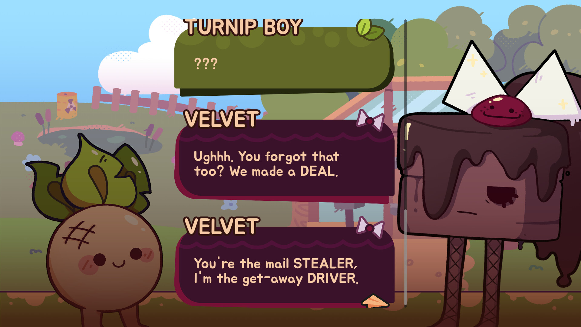 Скриншот из игры Turnip Boy Steals the Mail - 9